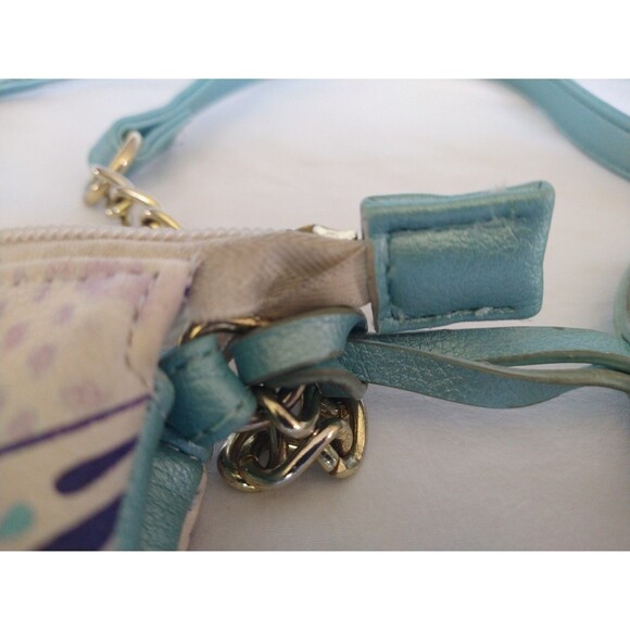 Luv BETSEY JOHNSON Mermaid Crossbody Bag w/charm small mini purse lavender blue - Picture 8 of 16